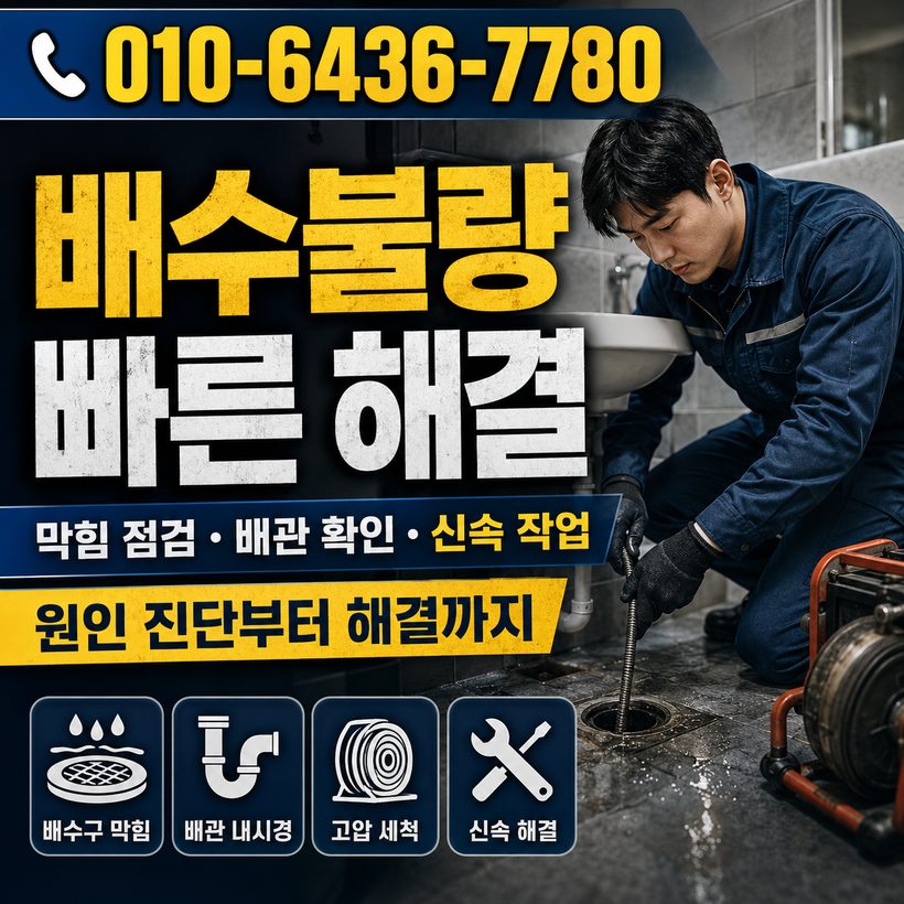구평동 지역 배관막힘 관련 이미지