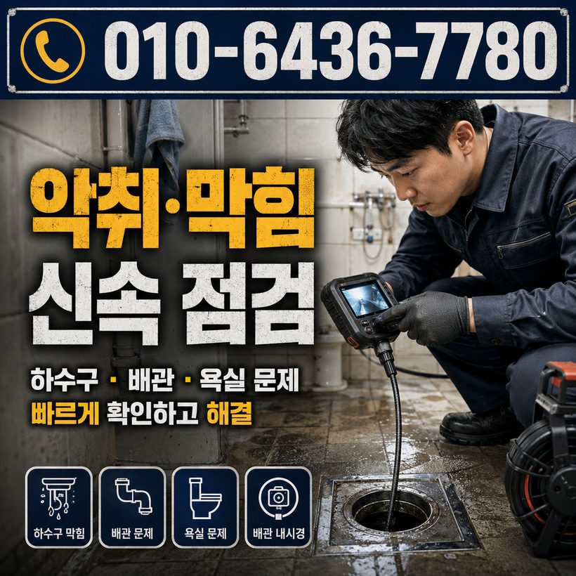 구평동 지역 하수구막힘 관련 이미지
