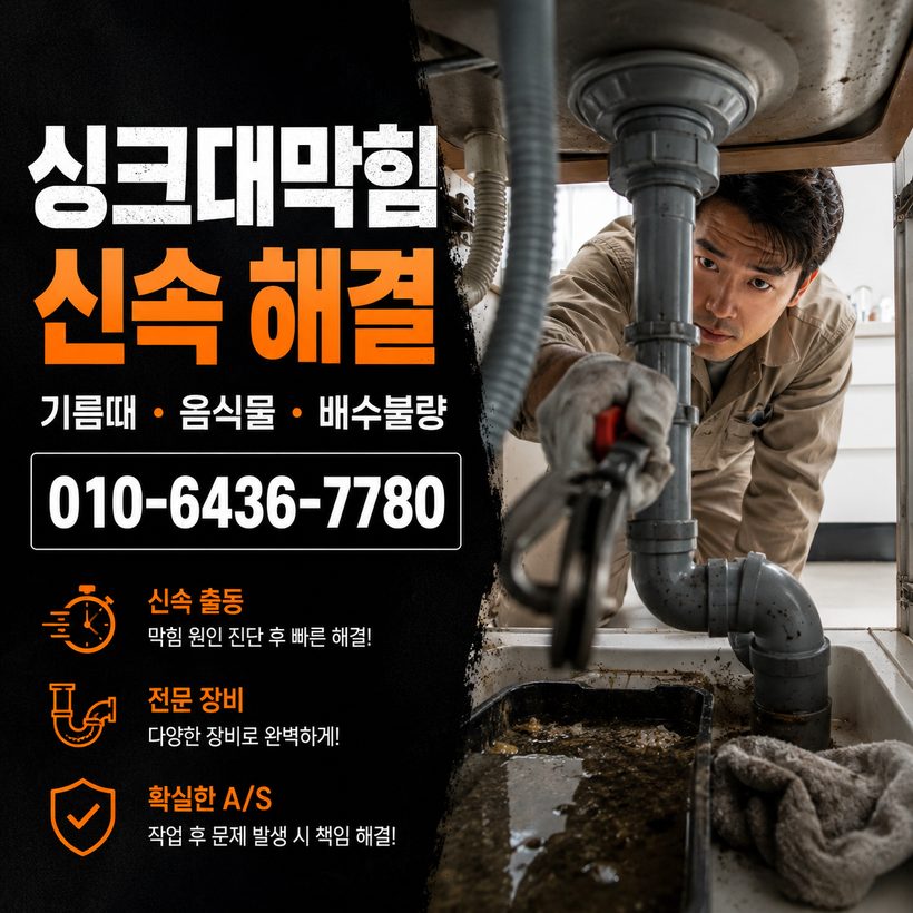 중동면 지역 싱크대막힘 관련 이미지