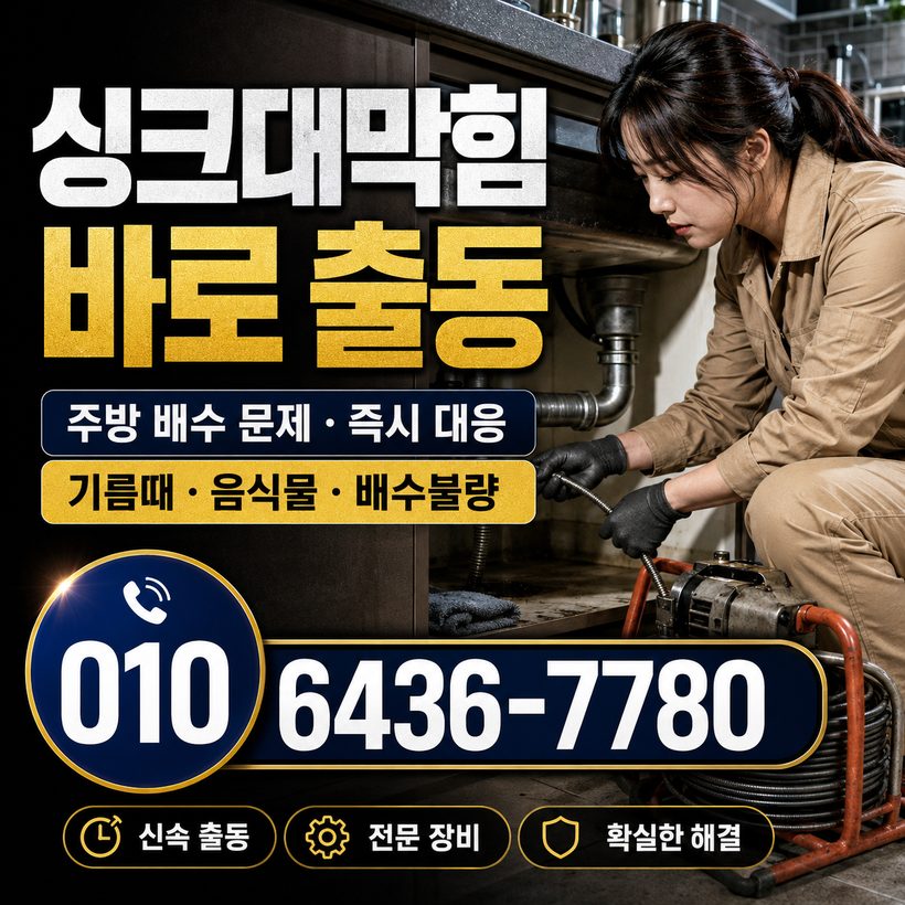 구평동 지역 싱크대뚫음 관련 이미지