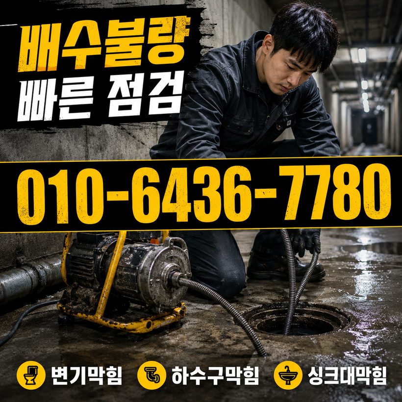 공성면 지역 하수구막힘 관련 이미지